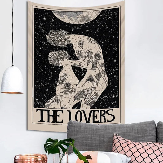 Tapestry The Lovers Vintage Tarot Cards Tapestries